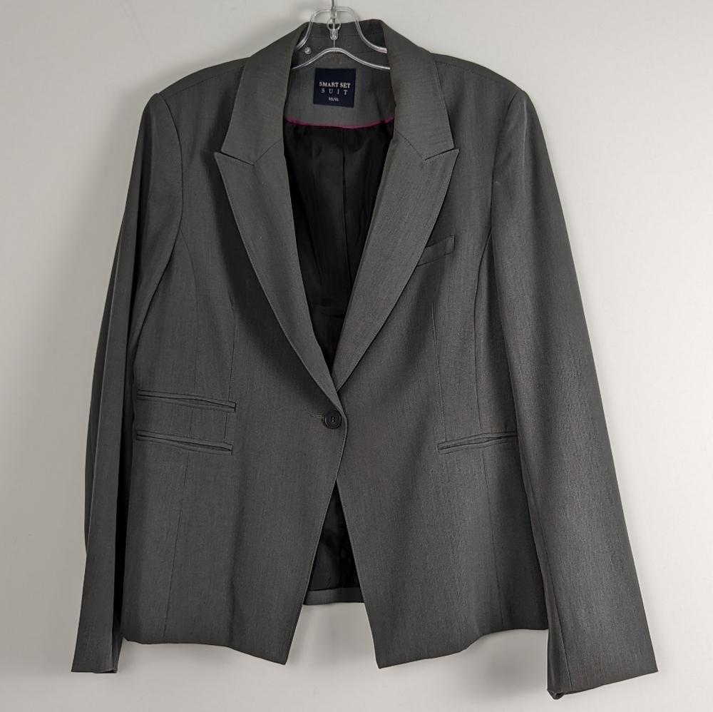 Smart Set Suit Charcoal Blazer Size XL